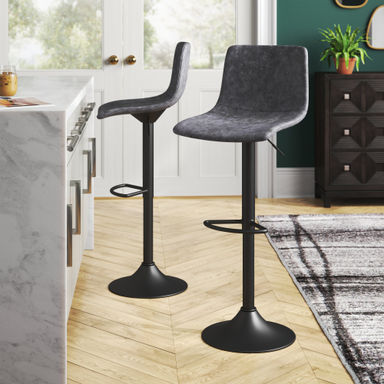 Mercury Row® Altheimer Swivel Adjustable Height Bar Stool & Reviews | Wayfair