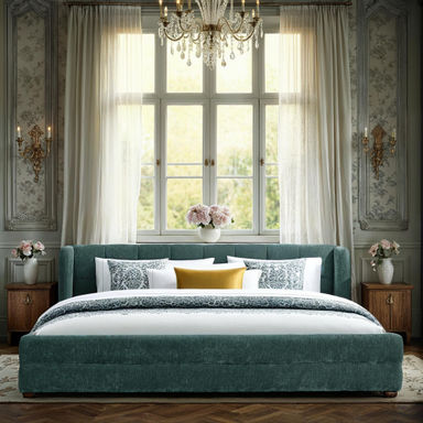 Latitude Run® ?Modern Upholstered Queen Bed Frame with Plush Chenille Headboard | Sturdy Design | Wayfair