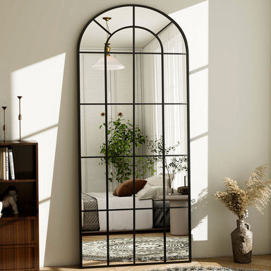 Wade Logan® Casiana Window Pane Full Length Mirror Wall Mirror & Reviews | Wayfair