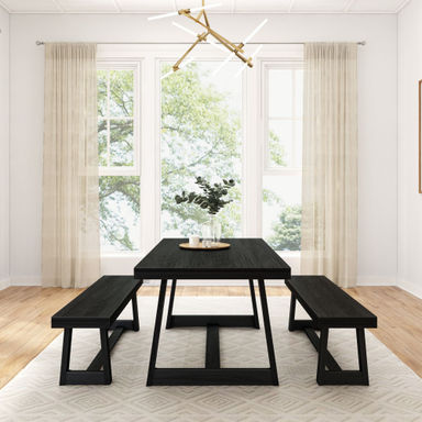 Linzy 6-Person Solid Wood Dining Set