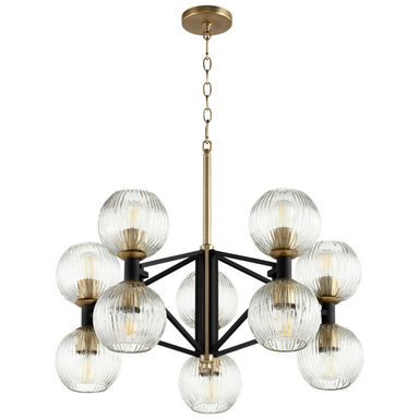 Helios 10 - Light Unique / Statement Modern Linear Chandelier