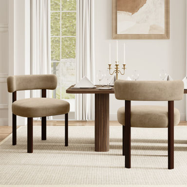 Hokku Designs Upholstered Solid Wood Dining Chair Side Chair & Reviews | Wayfair