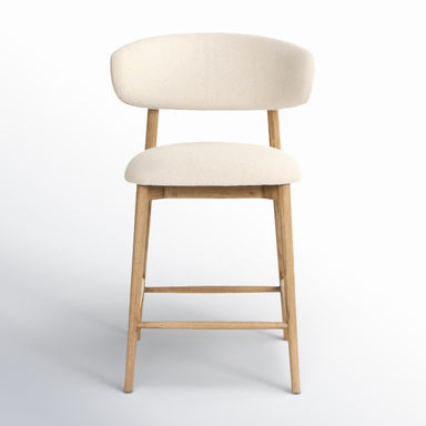 Corrigan Studio® Murphey Upholstered 26'' Counter Stool with Solid Wood Frame | Wayfair