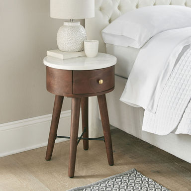 Mefford Marble Top End Table