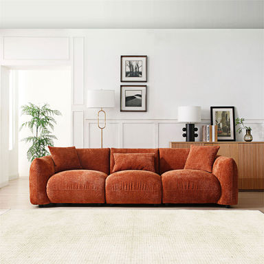 Hokku Designs Mid Century 3-Seater Upholstered Sofa | Wayfair