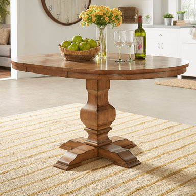 Fortville Extendable Oval Solid Wood Dining Table