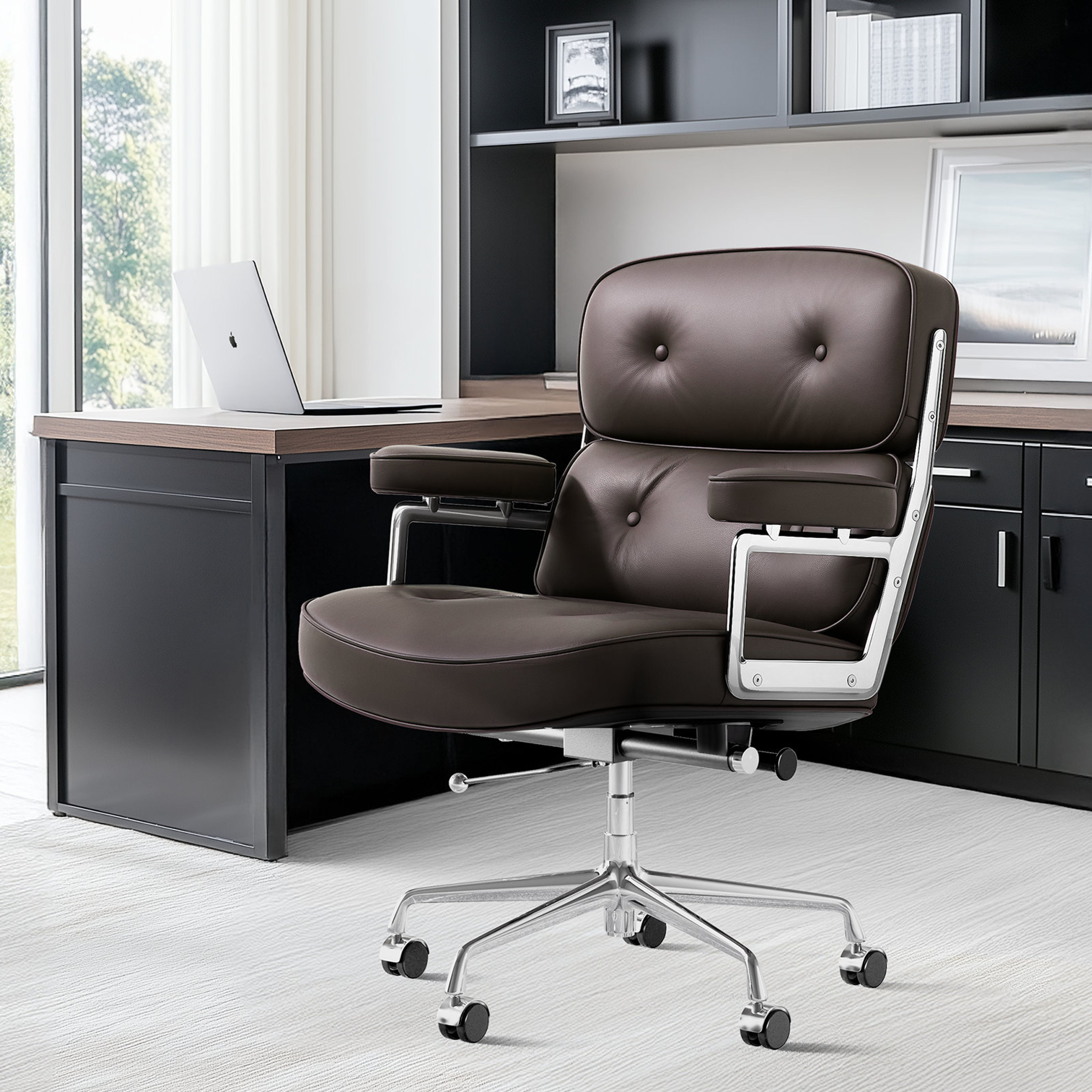 Rock Opnum Genuine Leather Executive Office Chair - Premium Comfort