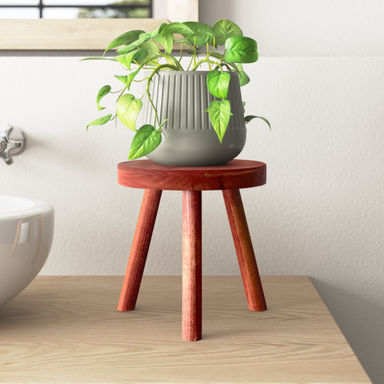 Union Rustic Abraam Round Corner Poplar Plant Stand & Reviews | Wayfair