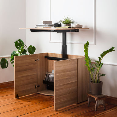 StartUs-E klappbarer, höhenverstellbarer Schreibtisch | 1000-1200 mm | WeberBÜRO