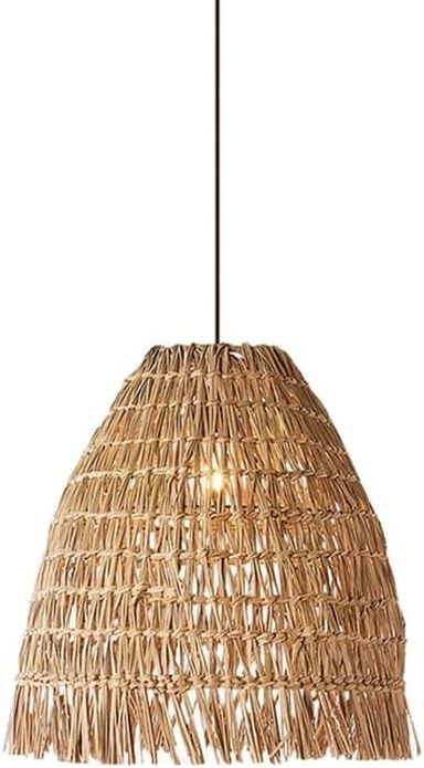 Amazon.com: Natural Color Pure Hand-Woven Rattan Hanging Lamp Diameter 19.7inE27 Lamp Base Grass House Pendant Light Chinese Retro Zen Chandeliers For Tea House Restaurant Living Room Study Lighting Fixture : Tools & Home Improvement