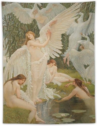 Amazon.com: Generic Walter Crane Retro Art Poster Gallery of Unknowns Painting On Wall Art Tapestry Scroll Picture Print Living Room Walls Decor Home Tapestries 60""x80"", style : Home & Kitchen