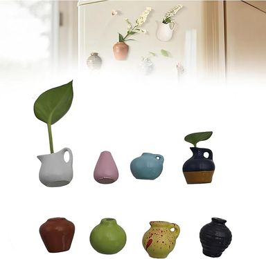 Amazon.com: 8PC Cute Mini Ceramic Vase Magnets for Fridge, Mini Vase Magnets for Fridge, Tiny 3D Plant Vase for Refrigerator Decoration Kitchen Locker Kitchen Office : Home & Kitchen