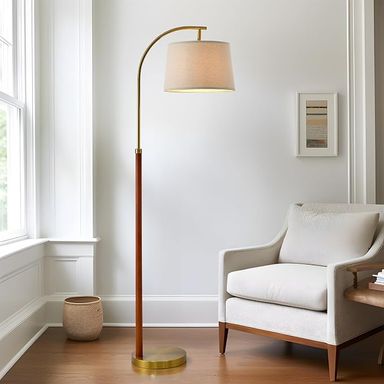 G-SAFAVA 62.5" Gold Floor Lamp for Living Room with Foot Switch Standing Lamp Tall Industrial Reading for Bedroom Office - Amazon.com