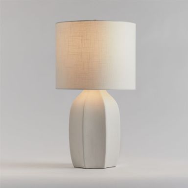 Amaryllis Small White Ceramic Table Lamp Bedroom Lighting + Reviews | Crate & Barrel Canada