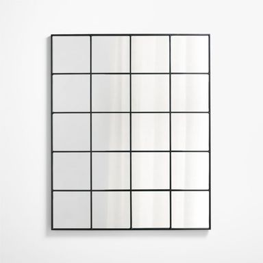 Bridget Classic Rectangular Window Pane Wall Mirror 45"x55" + Reviews | Crate & Barrel