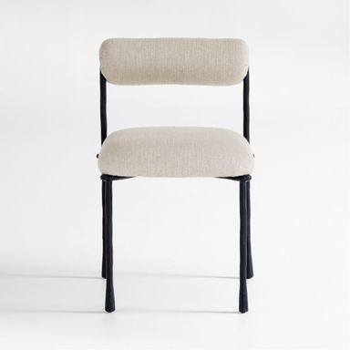 Brussels Metal Upholstered Dining Side Chair | Crate & Barrel