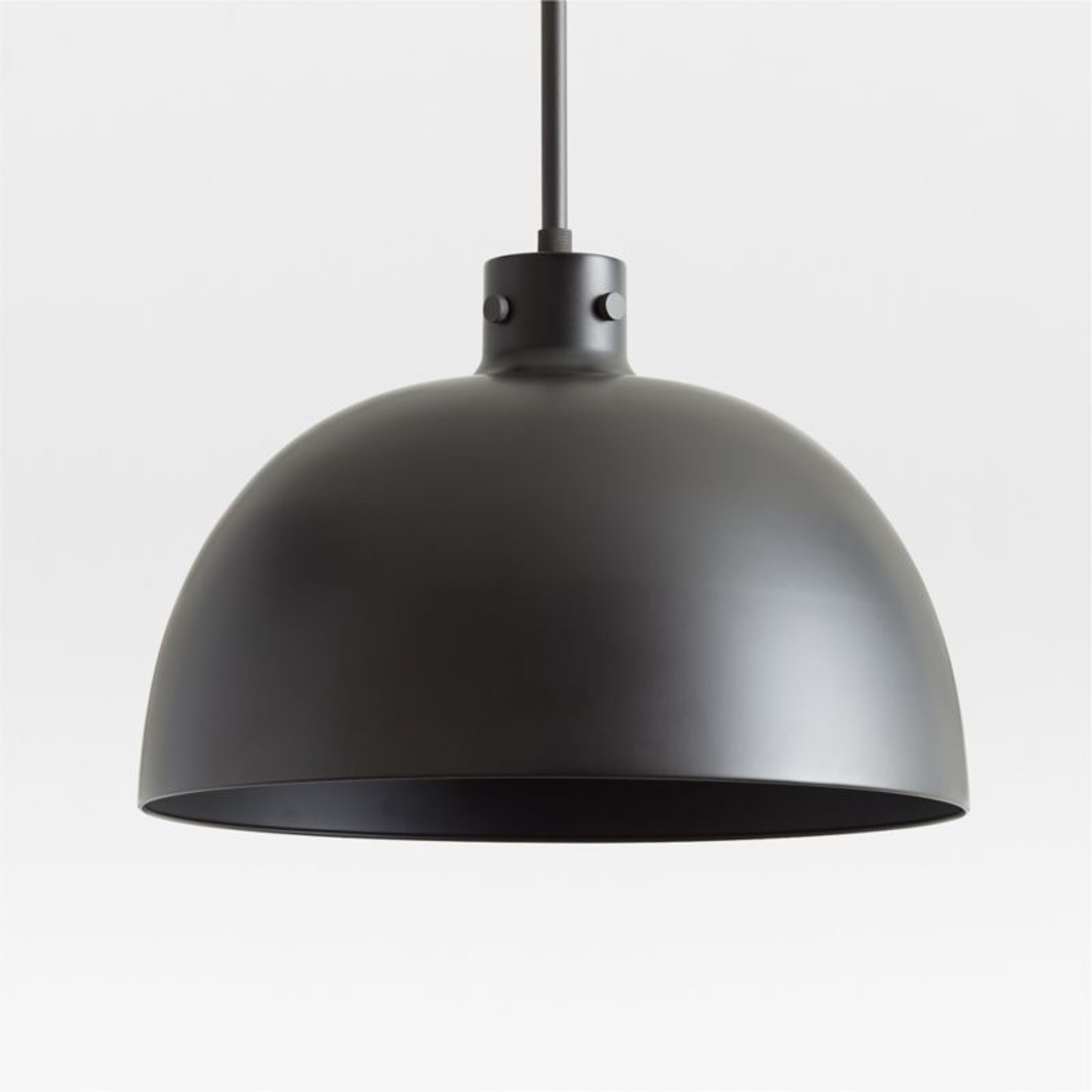 Dakota 15" Black Dome Pendant Light | Industrial Modern Fixture