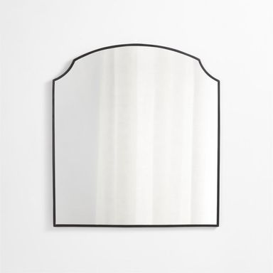 Emmy Black Wall Mirror 36"x40" + Reviews | Crate & Barrel