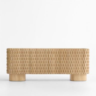 Esselen 78" White Oak Storage Media Console