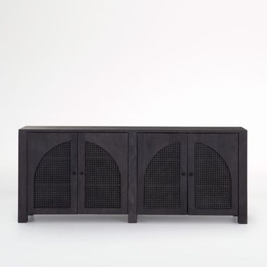 Geneva 78" Black Wood Credenza + Reviews | Crate & Barrel Canada