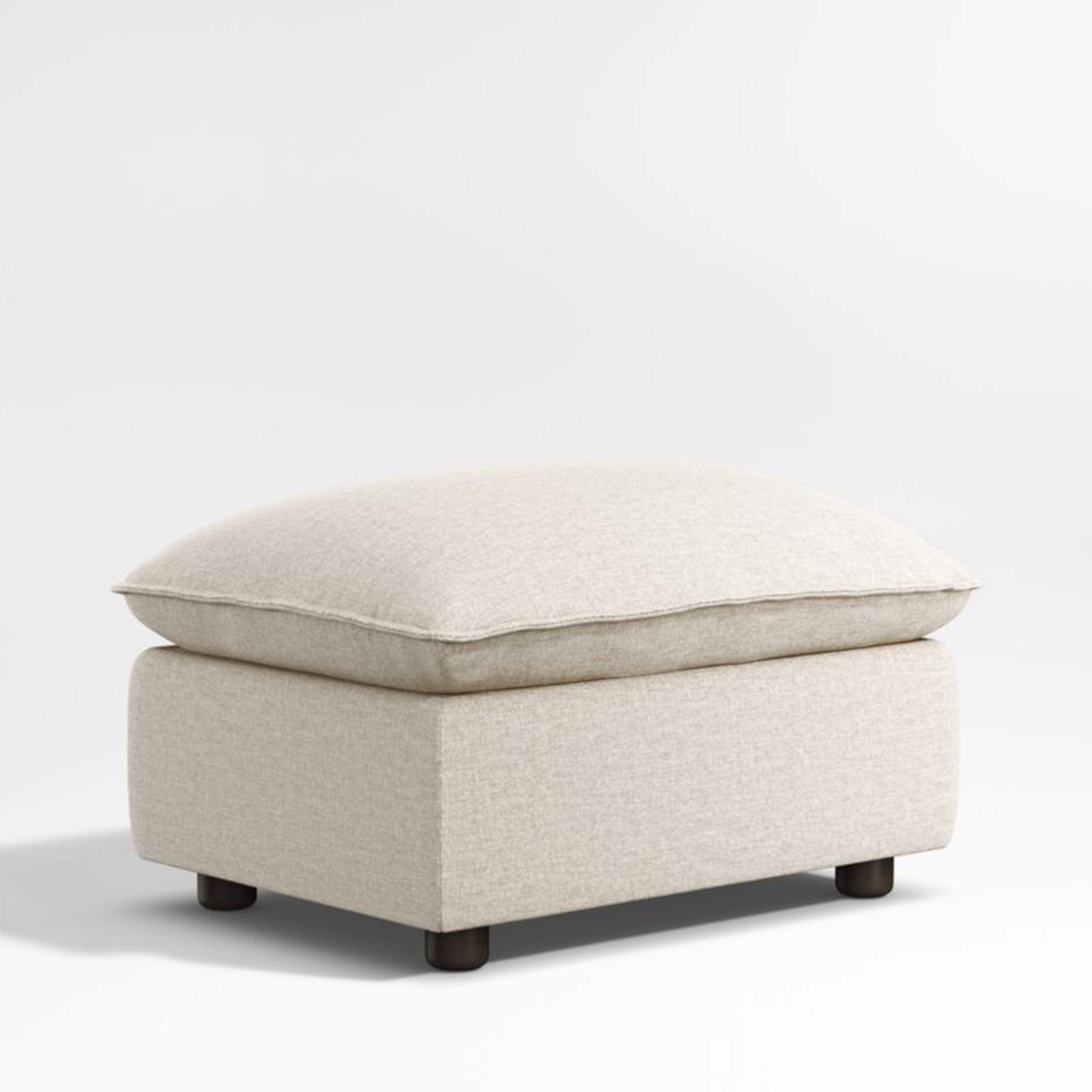 Harbour Natural Flange Nursery Storage Ottoman | Hidden Storage