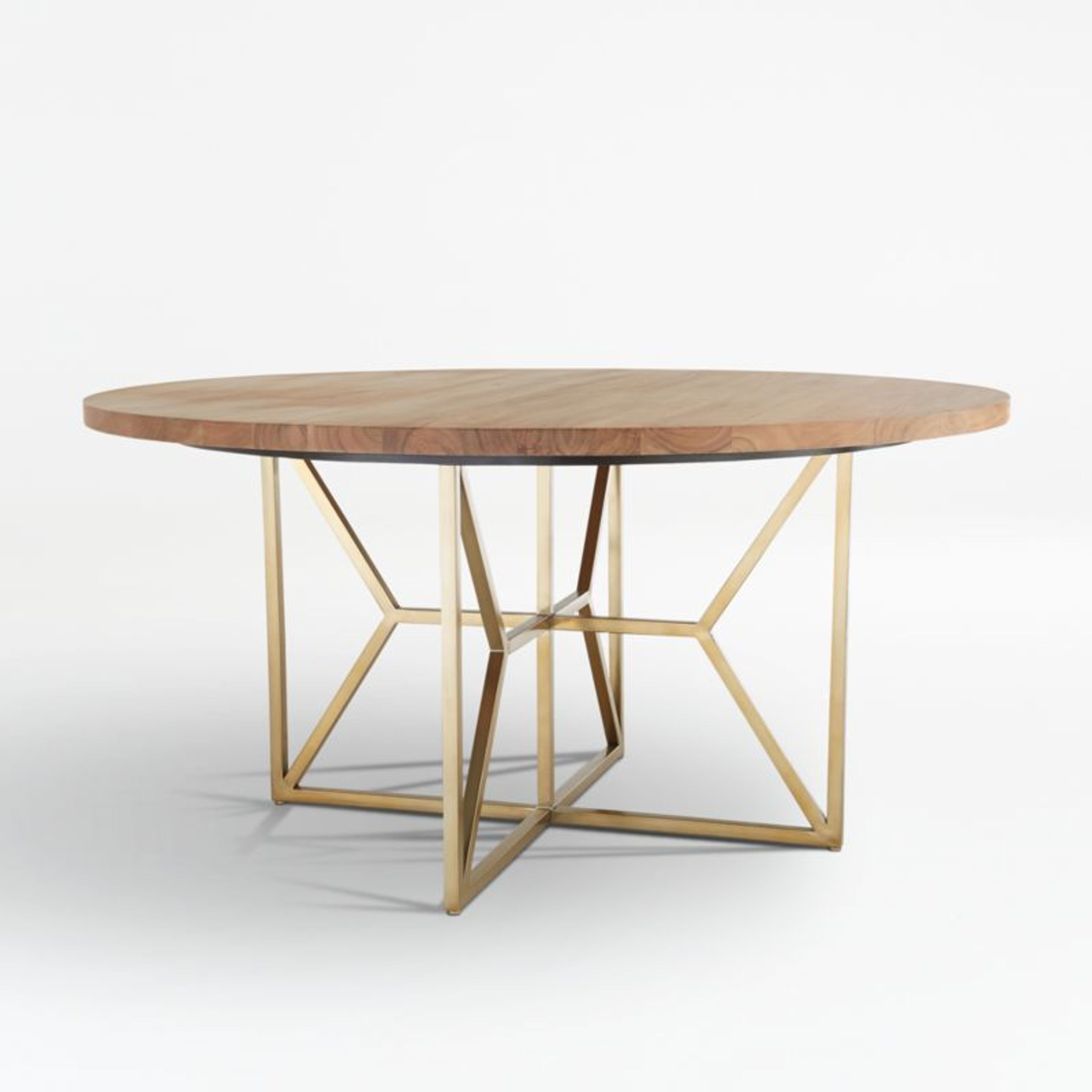 Hayes 60-Inch Round Acacia Wood Dining Table - Modern Design