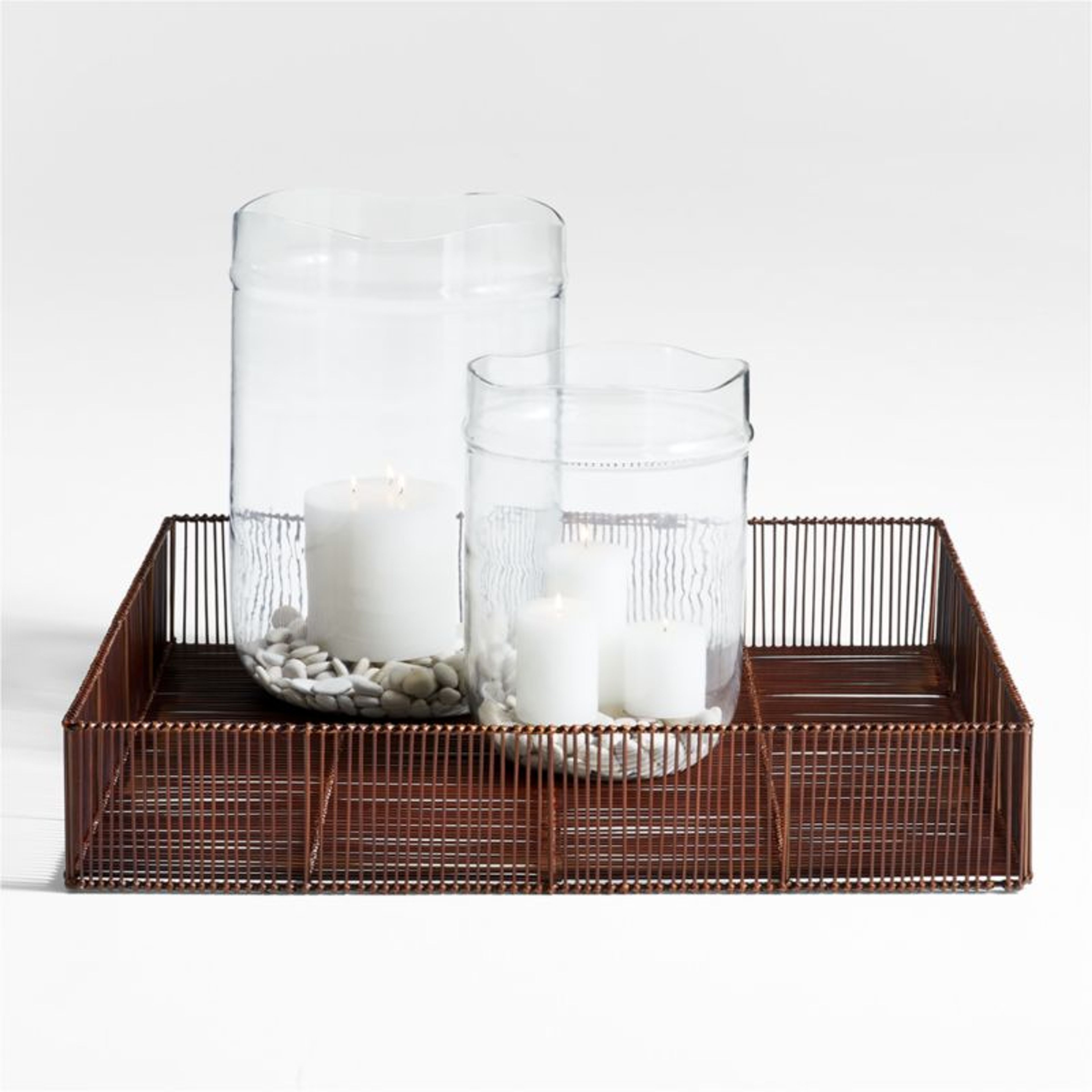 Parker Large Bamboo & Metal Tray by Jake Arnold - Decorative Organizer