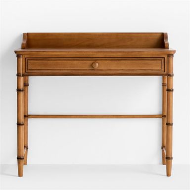 Crosby Antique Amber Wood Kids Desk with Drawer by Sharland England