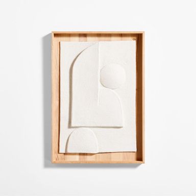 "Lain I" Paper Mache Wall Art + Reviews | Crate & Barrel