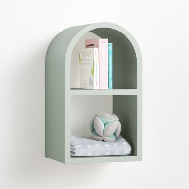 Mallory Kids Small Sage Green Wall Shelf + Reviews | Crate & Kids