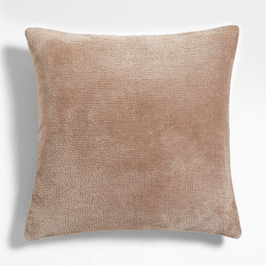 Revasser Chenille 23x23 Calm Beige Throw Pillow Cover by Athena Calderone