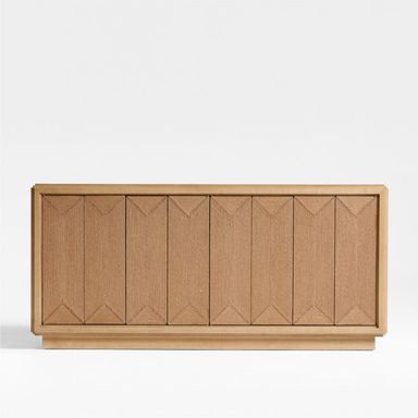 Roseau 69" Natural Wood Credenza + Reviews | Crate & Barrel