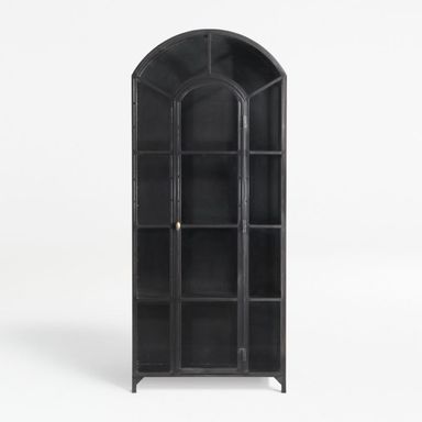 Ventana Black Glass Display Curio Storage Cabinet + Reviews | Crate & Barrel