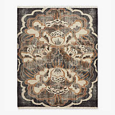 Allure Hand-Knotted Copper Floral Wool Area Rug 8'x10'