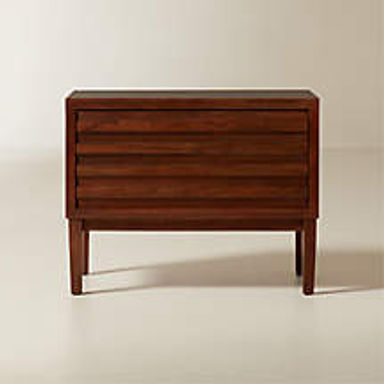Campo 2-Drawer Acacia Wood Nightstand