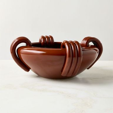 Chiara Red Ceramic Decorative Bowl + Reviews | CB2
