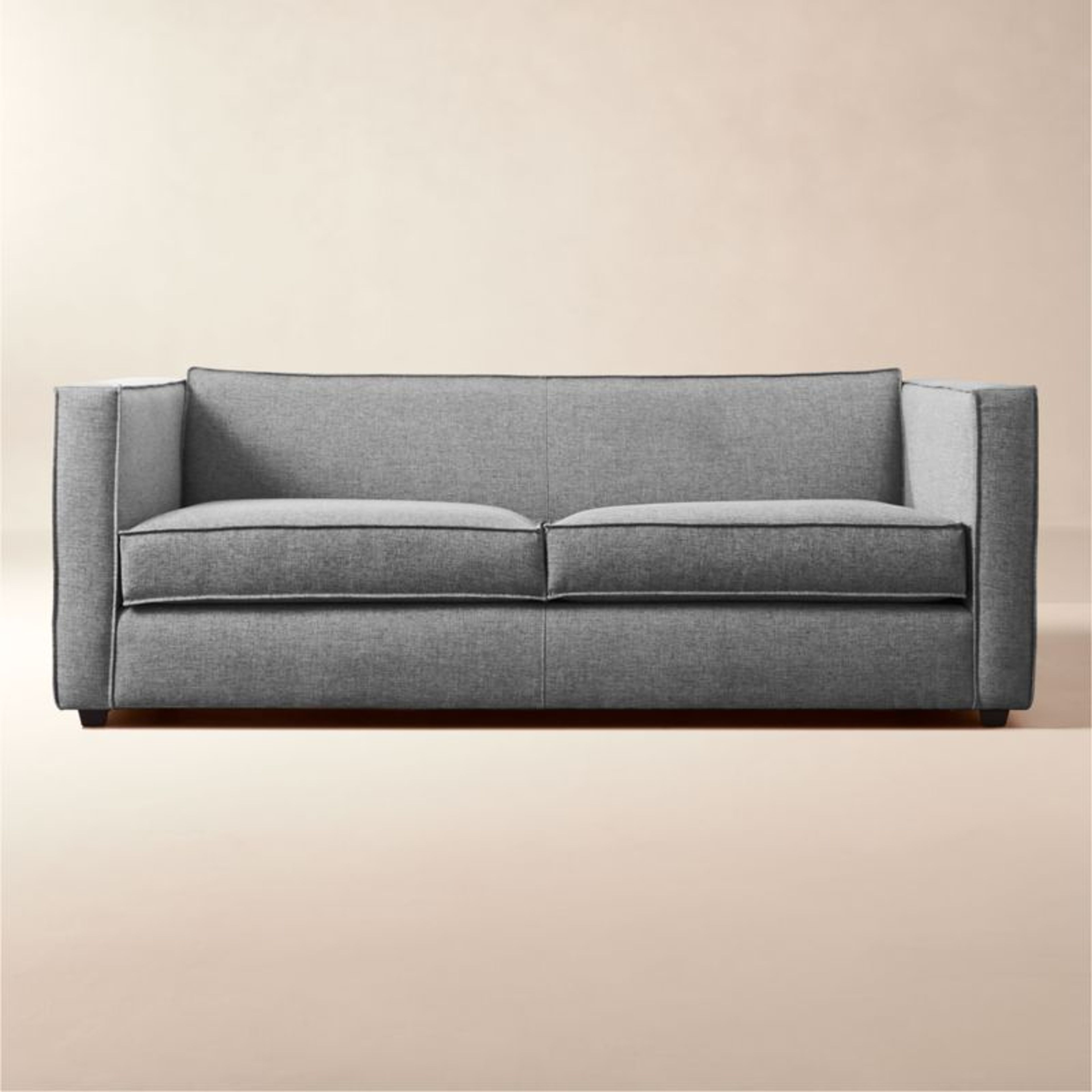Club 74" Grey Fabric 2-Seat Sofa | Stylish & Comfy