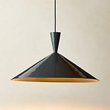 Exposior Midnight Blue Pendant Light Model 018 24.75" by Paul McCobb