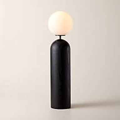 Ori Globe Table Lamp with Black Wood Base