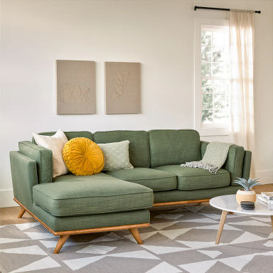 Timber 93" Left Sectional - Olio Green