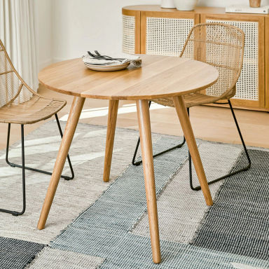 Seno 36" Round Dining Table - Oak
