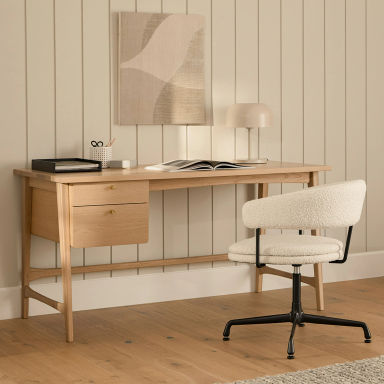 Krossa 58.5" Desk - White Oak