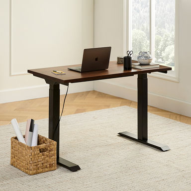 Haptic 47.5" Height Adjustable Desk - Walnut