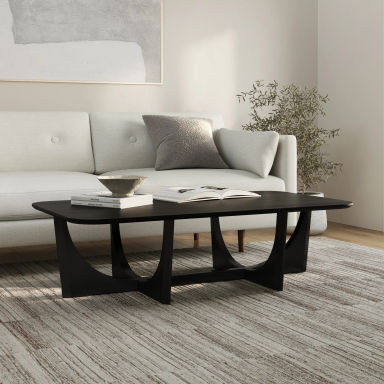 Tovi 55" Rectangular Coffee Table - Black