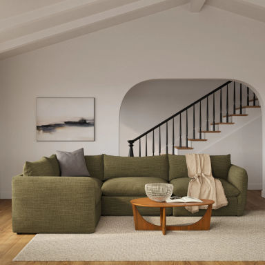 Leigh 126" Modular L Sectional - Napa Moss