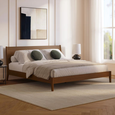 Cooper King Low Profile Bed - Walnut