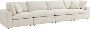 Commix Down Filled Overstuffed 4 Piece Sectional Sofa Set In Light Beige EEI-3357-LBG