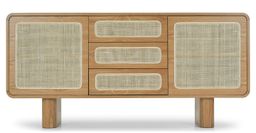 Buffet OXFORD Cannage Naturel & Bois Blond - Élégant