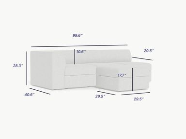 Atmosphere 3-Seater with Ottoman - Bordeaux