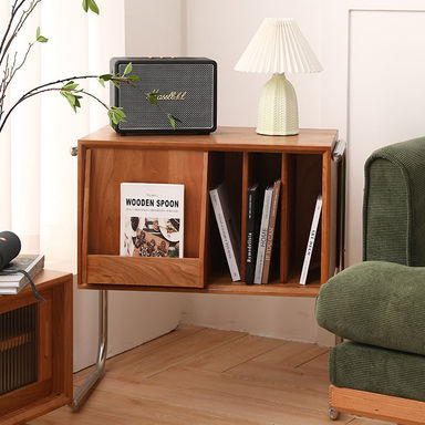Nova Solid Wood Bookcase Side Table Cabinet